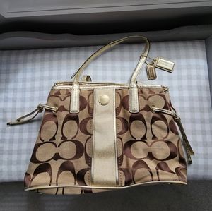 Coach Bag Circa 2013. Brown & Gold